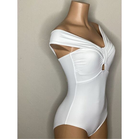New. Tommy Bahama white swimsuit. Small. Retails $149 - Picture 10 of 13